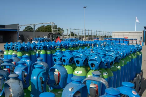 Gasflaskor med Exeltop.